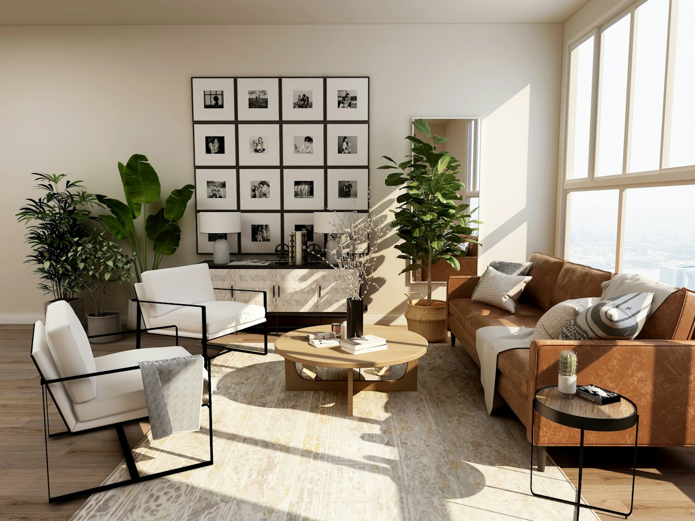 Architectural Private Majlis in Al Yasmin with perimeter shadow gap reveals