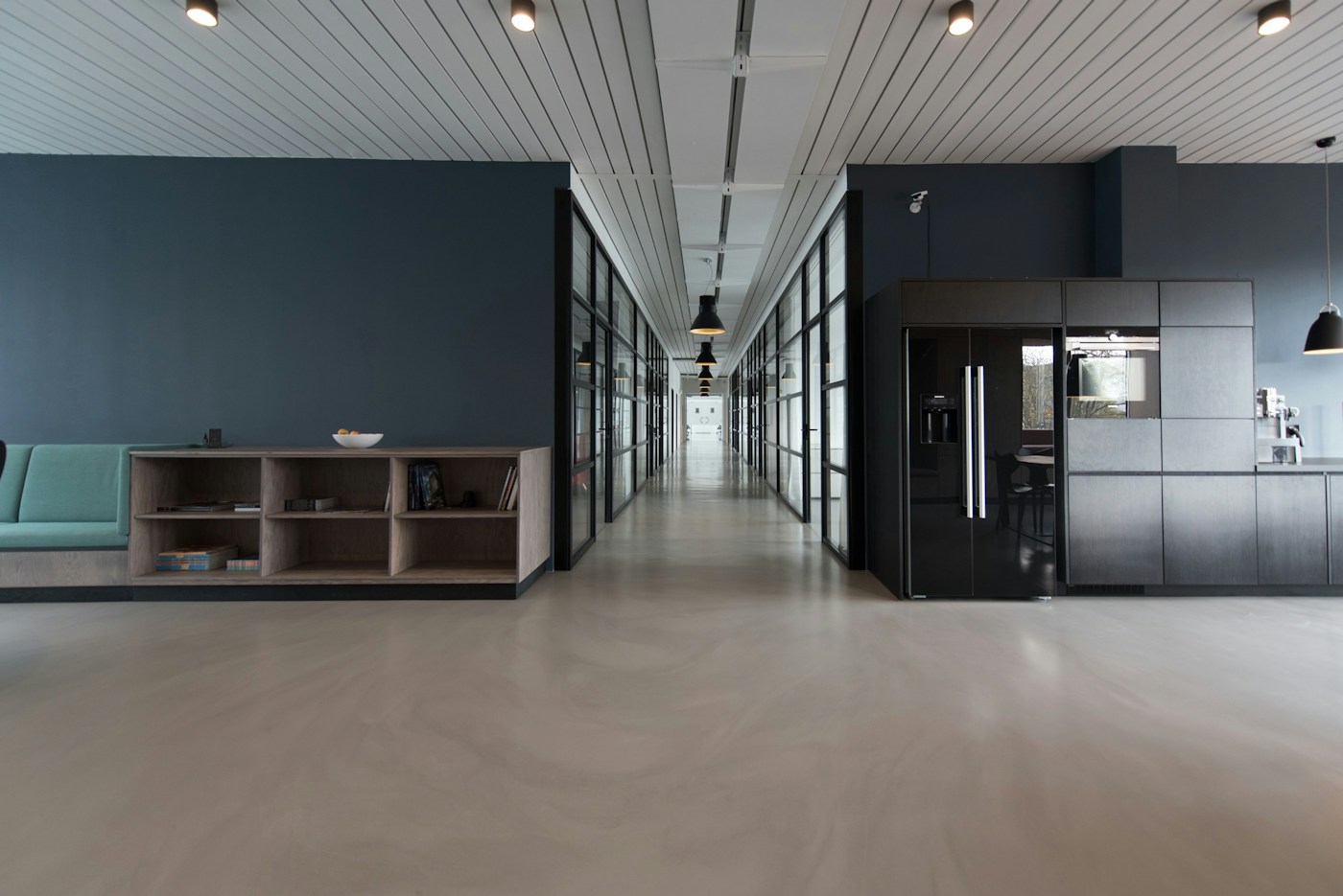 Corporate Headquarters in King Abdullah Financial District with acoustic ceiling finishes